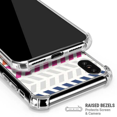 Striped Chevron iPhone XS Max Clear Case
